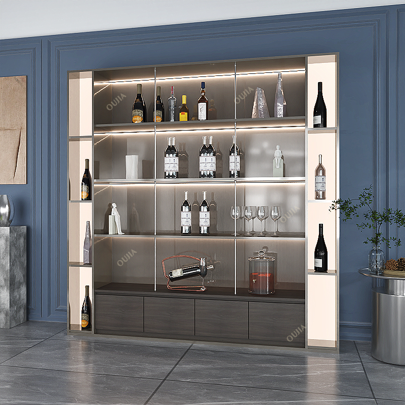 Customized Large Capacity Wood Wine Cabinet