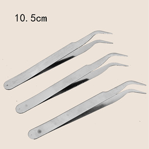 Stainless steel lamp wick tweezers, nail art journaling DIY tweezers, straight and curved tweezers, diamond painting <b>clips</b> - Product Image 1