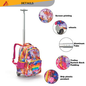 2023 nueva bonita mochila escolar con ruedas, mochilas para estudiantes para niños, mochila escolar con ruedas, mochila para niñas - Product Image 4