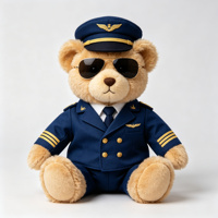 Ours en peluche personnalisé OEM, ours en peluche doux avec différentes tenues d'emploi pour cadeau d'entreprise