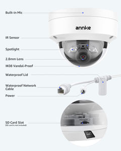 Câmera de Vigilância Residencial ANNKE C1200 12MP PoE IP <span class=keywords><strong>CCTV</strong></span> Câmera de Rede AI com Microfone Integrado - Product Image 6