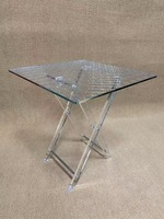 Table à dîner pliable en acrylique de luxe, petite table à café transparente, facile à assembler, meubles pour le salon