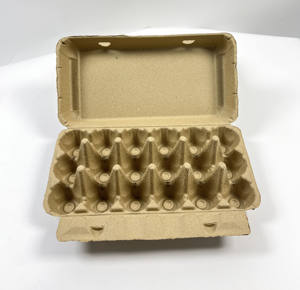 天然ブラウンパルプ卵用18個卵ボックス鶏卵用工場直販 - Product Image 3