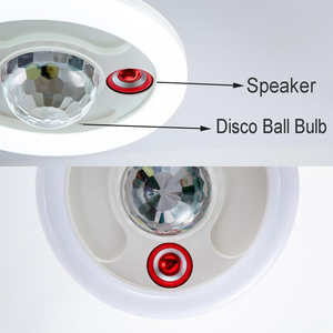 Lampe LED Disco RGB 36W E27 pour Fêtes à Domicile et Anniversaires, Ampoule Blanche Multifonction avec Haut-parleur et Télécommande pour Éclairage de Fête - Product Image 2