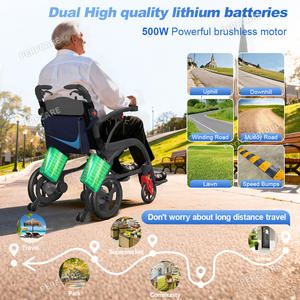 XN01 <span class=keywords><strong>3</strong></span>-in-1 13kg 150kg draagvermogen elektrische rolstoel van carbon, opvouwbare elektrische rolstoel, loophulp voor gehandicapten - Product Image 4