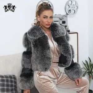 Janefur Luxus Pelz jacke Kurz geschnittene Mädchen Frauen Real Fox Crop Pelzmantel für Damen