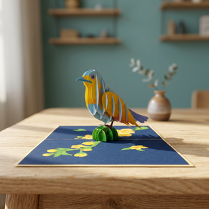 Tarjeta de Cumpleaños Pop-Up 3D con Diseño de Pájaro, Hecha a Mano en Vietnam, con Impresión Offset, Diseño Personalizado, Decoración para el Hogar, Tamaño Personalizado, Venta al Por Mayor - Product Image 2