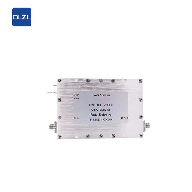 Customizable Wideband RF Power Amplifier 400-2000MHz 35dB Gain 33dBm Output Stainless Steel Durable Safety Protection Module