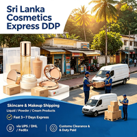 Cosmétiques du Sri Lanka Express DDP via UPS/DHL/FedEx, livraison rapide en 3-7 jours pour les envois de liquides/poudres