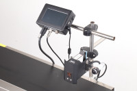 Goede kwaliteit eiercodeermachine met batchdatum, semi-automatisch, plastic QR-codeermachine met snel drogende inkt en touchscreen in weegschaal