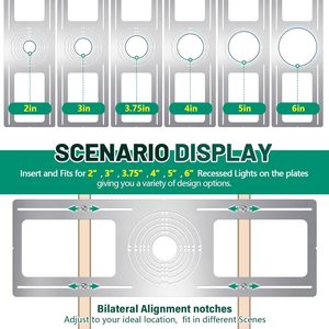 Plaque de montage pour nouvelle construction, plusieurs tailles : <span class=keywords><strong>2</strong></span> pouces, <span class=keywords><strong>3</strong></span> pouces, <span class=keywords><strong>3</strong></span>,75 pouces, 4 pouces, 5 pouces, 6 pouces, plaque pour éclairage encastré LED, support de luminaire encastré - Product Image 3