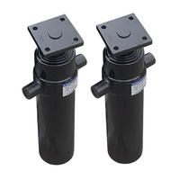 Vérin hydraulique télescopique à simple effet 4 étages pour systèmes de levage de camions bennes et d'excavatrices, course de 1320 mm, 16-18 Mpa