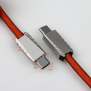 Cable de teclado portátil tipo C a USB C cable en espiral largo para teclado mecánico USB C Cable de aviador en espiral - Product Image 5