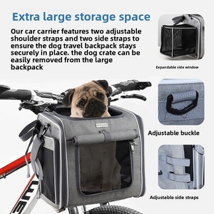 Transportín Plegable Rectangular de Gran Capacidad para Mascotas (Gatos y Perros) para Bicicleta; <span class=keywords><strong>Cesta</strong></span> Expandible para Bicicleta - Product Image 3