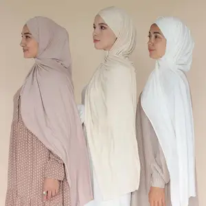 Écharpe hijab en jersey populaire pour femmes, vêtements hijab de la vie quotidienne populaires foulards et châles ethniques