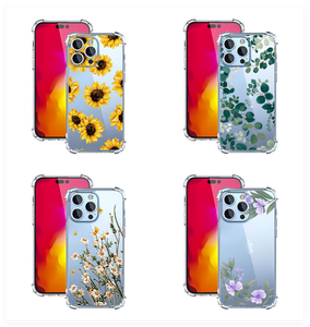 Funda Transparente Floral a Prueba de Golpes para iPhone 17 Air 16 15 14 13 12 SE 2 11 Pro Max X XS XR 8 <span class=keywords><strong>7</strong></span> 6 6S Plus, Carcasa Suave de TPU - Product Image 3
