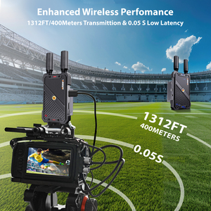 Transmetteur et récepteur vidéo sans fil Full <span class=keywords><strong>HD</strong></span> 400M, 1 émetteur 2 récepteurs, compatible avec toutes les caméras, ordinateur portable, PC, projecteur, PS4, PS5 - Product Image 3
