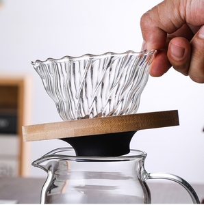 Offre Spéciale 60 cafetière expresso accessoires de café <span class=keywords><strong>filtre</strong></span> à café avec support en caoutchouc en bois - Product Image 3
