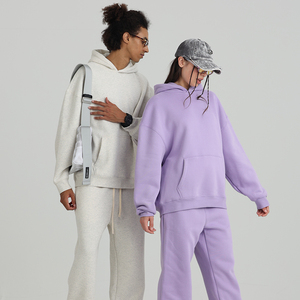 Sudadera con Capucha Holgada de Forro Polar, Estilo Urbano, Gruesa, Oversize, Unisex, Ecológica, Cortavientos, para Invierno - Product Image 3