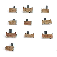 SS12F23 SS12F23VG5 0.5A 50V Interrupteur à bascule 3PIN 1P2T Interrupteur à glissière à aiguille incurvée à 90 degrés Poignée haute 5mm