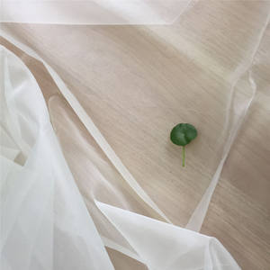 Tissu en organza de soie naturelle rigide respirant 100% pur 5 MM en gros pour robe de mariée, vêtement transparent - Product Image 4