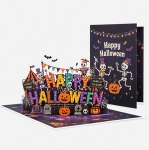 New Halloween-themed horror party <b>beer</b> skull head pumpkin 3D pop-up greeting card with enveloped greeting card - Product Image 5