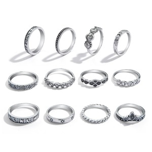 Vente en gros de bagues assorties pour femmes Anillos Mujer Ensemble de bagues en argent Bagues Filles Anillo Bijoux bohème Accessoires <span class=keywords><strong>Serpentard</strong></span> - Product Image 3