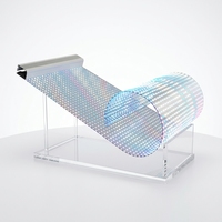 Film LED transparent auto-adhésif flexible pour écran d'affichage P4 P5 P6 P8 P10 pour vitrine de magasin et commerce de détail