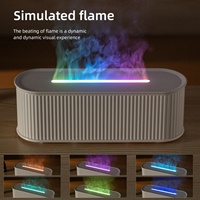 Diffuseur d'arômes à simulation de flamme avec lumière dégradée colorée, humidificateur intelligent à ultrasons