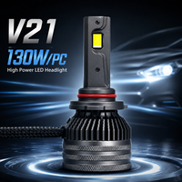 SFIDA V21 130W 13000 Lumens ampoule de phare LED 6000K haute puissance lumière bleue montage universel 9005 H7 boîte d'emballage 12V lumière de voiture