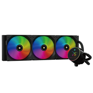 Enfriador de CPU Frozen Magic 360 Digital ARGB NEGRO con Pantalla de Temperatura en Tiempo Real, Rodamiento Fluido, Compatible con Intel - Product Image 1