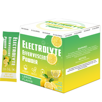 Sachets de poudre effervescente électrolytique sans sucre et sans calories, saveur citron, pour une hydratation rapide, marque privée OEM/ODM
