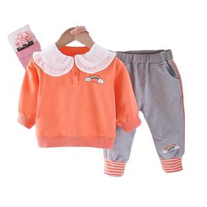 Ensembles de vêtements pour bébé, prix d'usine, à manches longues, pantalons pour enfants, ensemble complet pour bébé fille, vente en gros - Product Image 1