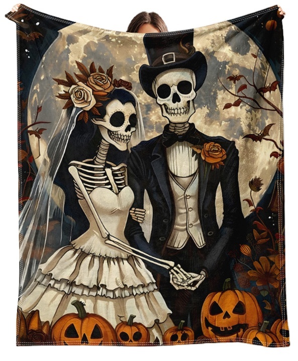 Custom Halloween Soft Fleece Blanket for