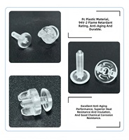Vis Chicago transparentes M5 x 15 mm, 22 mm, 30 mm, rivets de reliure en plastique acrylique pour présentoirs en acrylique, albums photo et scrapbooking
