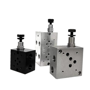 บล็อกเส้นทางน้ำมันไฮดรอลิก บล็อก 02-1W แบบแทรก โอเวอร์โฟลว์ CRV มาตรฐาน - Product Image 5