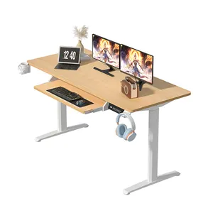 47寸游戏桌带led灯碳纤维表面闪电形PC电脑桌淘宝调节桌