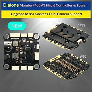 Stack de Contrôleur de Vol Diatone <span class=keywords><strong>Mamba</strong></span> <span class=keywords><strong>F405</strong></span> V3 F80AF 100A ESC 4-en-1 20*20mm Betaflight pour Drone FPV Freestyle Racing (Tour FC ESC) - Product Image 1