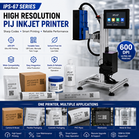Printer PIJ Elektrik Seri IPS-67 untuk Pencetakan Serialisasi Kode QR Produktivitas Tinggi, Kompatibel dengan Kemasan Plastik dan Kertas
