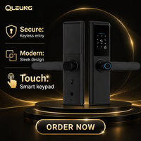 Kunci Pintu Pintar S821 Mendukung Aplikasi Tuya & TTLock, Akses Sidik Jari, Kata Sandi, Kartu RFID, Kunci Mekanik untuk Rumah & Apartemen Sewa