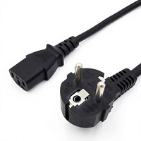 Europäischer 3-Pol Schuko-Stecker C13 Stromkabel T-förmig 2-polig 220V AC 10A für Computer Industrieausrüstung Haushaltsgeräte Außeneinsatz