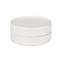 Produits promotionnels, petite boîte en carton ronde, tube cylindrique blanc avec couvercle et base pour l'emballage de cosmétiques