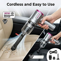 Aspirateur de Voiture Portable sans Fil 13000 Pa, Forte Aspiration pour Poils d'Animaux, Sable et Nettoyage de VUS, Mini Aspirateur à Main
