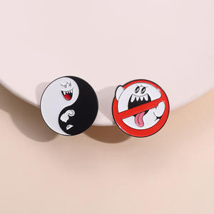 Oferta Especial: Broche de Metal Esmaltado Estilo Ghostbusters de Mario Boo Ghost para Decoración de Mochilas y Ropa - Product Image 1