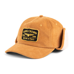 Nuovo Cappello Unisex Vintage da Esterno Spesso per l'Inverno, Berretto da Ciclismo con Paraorecchie, Cappello Caldo Antivento in Velluto a Coste, Berretto da Aviatore a 5 Pannelli - Product Image 1