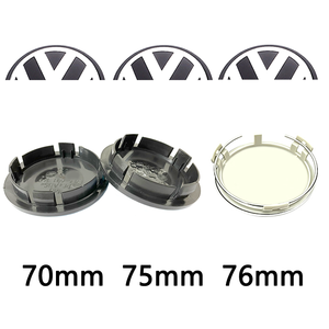 Tapas Centrales para Ruedas de Coche de 70mm, 75mm, 76mm, Cubiertas de Llanta, <span class=keywords><strong>Tapacubos</strong></span> con Emblema de Volkswagen VW, Accesorios - Product Image 1