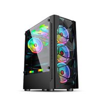 Boîtier d'ordinateur de bureau Play Jia Ice DrillIDesktop, boîtier d'ordinateur de bureau entièrement transparent, refroidissement par eau, ATX, carte mère de grande taille, hôte de jeu