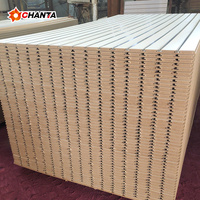 Plaque rainurée 3mm 12mm 18mm Moderne E1 Mélamine MDF Grain de bois Haute brillance HPL Placage HDF