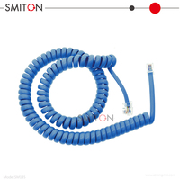 Cable Telefónico en Espiral RJ9 RJ10 RJ22 4p4c para Auricular