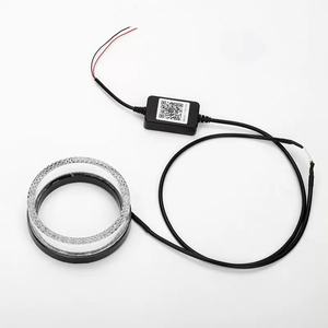 Accesorios decorativos para coche, Ojos de ángulo 5D, estilo grueso/fino, 12W, luz DRL, persecución RGB, ajuste multicolor para BMW para <span class=keywords><strong>Hyundai</strong></span> <span class=keywords><strong>I10</strong></span> 2009 - Product Image 1